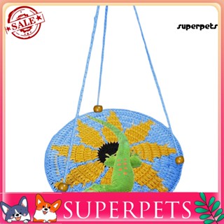 Superpets เปลญวน แบบถักมือ ปรับความยาวได้ พร้อมตะขอแขวน สําหรับสัตว์เลื้อยคลาน จิ้งจก