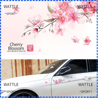 Wattle สติกเกอร์ ลายซากุระ สําหรับติดตกแต่งหมวกกันน็อค รถจักรยานยนต์