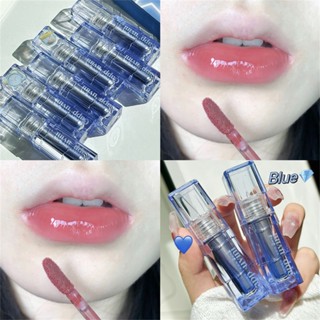 【COD】Cappuvini Blue Tube Mirror Jelly Lip Gloss Moisturizing Water Glossy Liquid Lipstick Waterproof Lasting Red Tint Lips Makeup Cosmetics For Women Beauty