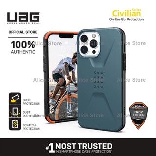 Uag เคสโทรศัพท์มือถือ ลายพลเรือน กันกระแทก สีฟ้า สําหรับ iPhone 13 Pro Max 13 Mini