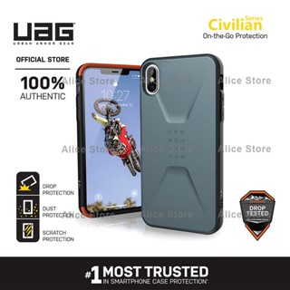 Uag เคสโทรศัพท์มือถือ ลายพลเรือน กันกระแทก สีฟ้า สําหรับ iPhone XS MAX X XS XR