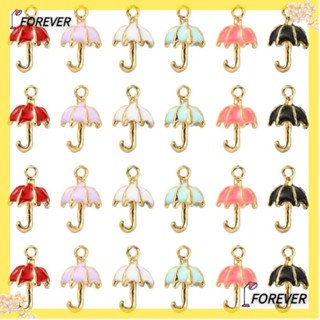 Forever ชาร์มร่ม 3D 30 ชิ้น 6 สี สไตล์วินเทจ สําหรับทําเครื่องประดับ DIY 30 ชิ้น