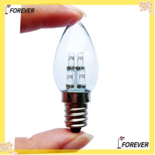 Forever หลอดไฟคริสตัล E12 LED 4 ดวง สีขาวอบอุ่น 3000K 6500k 0.8W ขนาดเล็ก