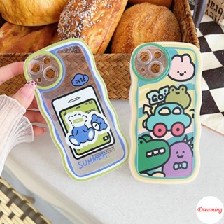 เคสโทรศัพท์มือถือ ลายหมีน่ารัก ทรงวงรี ตาโต หยัก สําหรับ VIVO V27E V25E V23E V21E V20 V17 V15 V9 Youth V5S S1 Pro