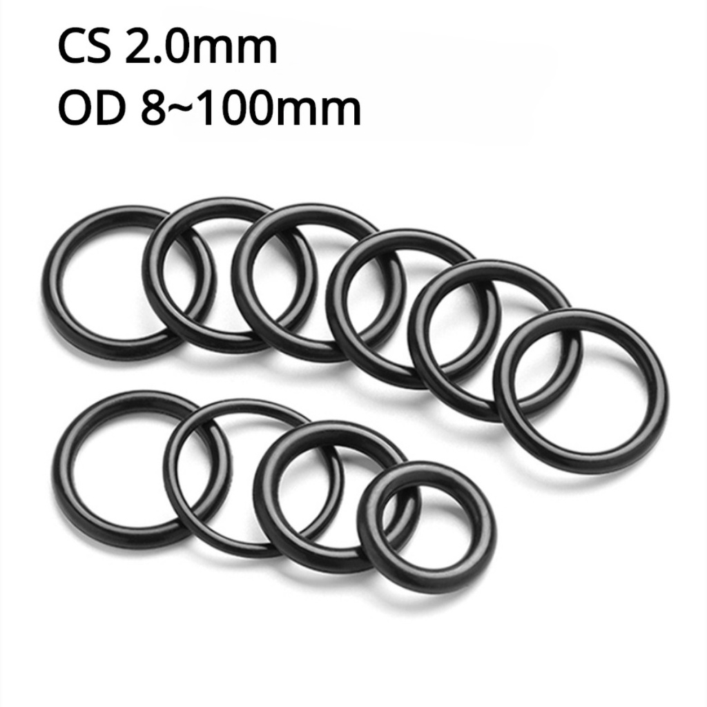 [JCSY] Cs2.0mm * OD8~125mm ยาง O-Ring ยางทนอุณหภูมิสูงแหวนกันน้ํา O-Ring แหวนปิดผนึกสีดํา