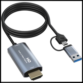 Zevaret การ์ดจับภาพวิดีโอ 4K HD มัลติมีเดีย อินเตอร์เฟซ เป็น USB C การ์ดจับภาพ 1080P HD บันทึกวิดีโอ เสียง