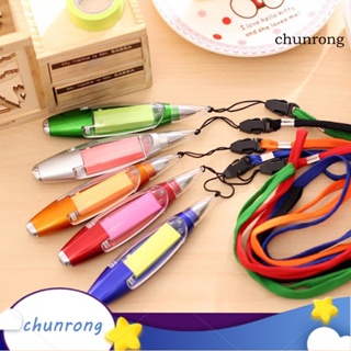 Chunrong ปากกาลูกลื่น LED ทรงแคปซูล 1.0 มม. จับสบาย อเนกประสงค์