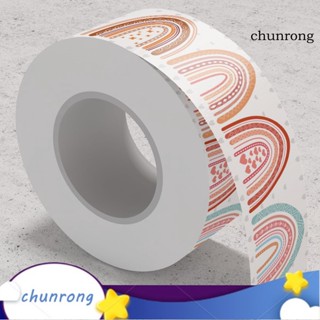 Chunrong สติกเกอร์กรอบกระดาษ ลายจุด สีรุ้ง 1 ม้วน สําหรับตกแต่งอัลบั้มภาพ