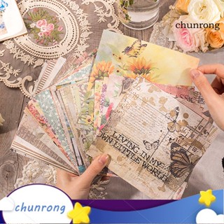 Chunrong กระดาษโน้ต พิมพ์ลายตัวอักษร สไตล์วินเทจ อุปกรณ์เครื่องเขียน