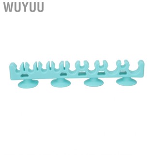 Wuyuu Silicone Brush Drying Rack Blue Makeup for Bathroom Cosmetic Applicator