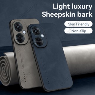 Luxury Sheepskin Leather Casing For Oppo K11 K11X K 11 OppoK11 2023 Fashion Simple Silicone Matte Textured Lambskin Phone Case ShockProof Bumper Soft Case Cover