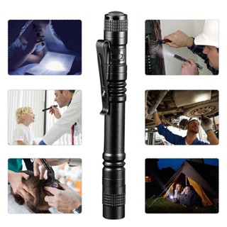 2pcs LED Torch Pen Light Small Mini Flashlight Pocket Penlight with Clip