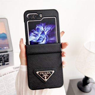 เคสป้องกันโทรศัพท์มือถือหนัง PU ฝาพับ หรูหรา สําหรับ Samsung Galaxy Z Flip5 3 4 5G Z Flip4