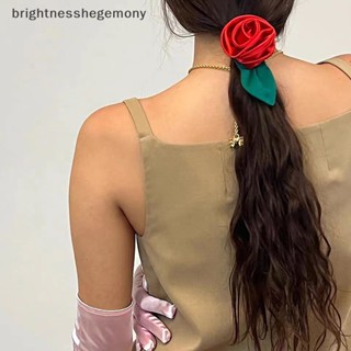 Bgth Sa Scrunchies ยางรัดผม แบบยืดหยุ่น ลายดอกกุหลาบ สไตล์เกาหลี โรแมนติก ของขวัญ สําหรับผู้หญิง เด็กผู้หญิง เด็กผู้หญิง เดินทาง ตกแต่งแฟชั่น