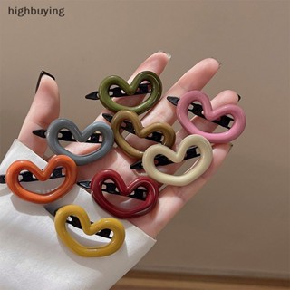 [highbuying] กิ๊บติดผม รูปหัวใจ สีหวาน เครื่องประดับ สําหรับผู้หญิง 2 ชิ้น