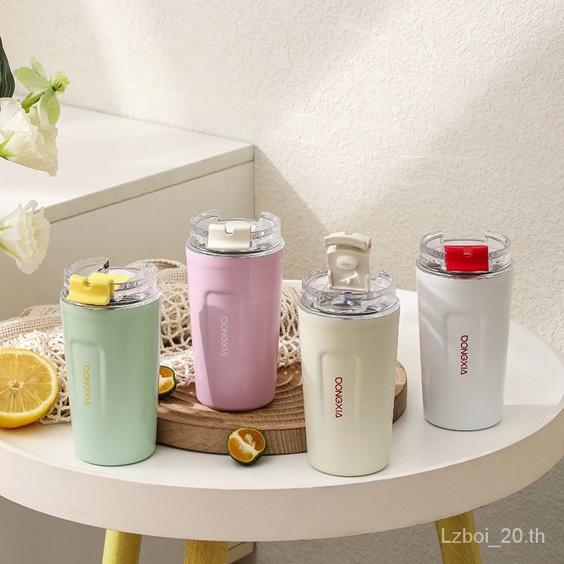 พร้อมส่ง แก้วกาแฟ กระติกน้ําร้อน/เย็น ขวดน้ํา กขวดน้ําสเตนเลส นาด300mlสี ความจุขนาดใหญ พร้อมฝาครอบ มีทั้งหมด4สีLZBOI