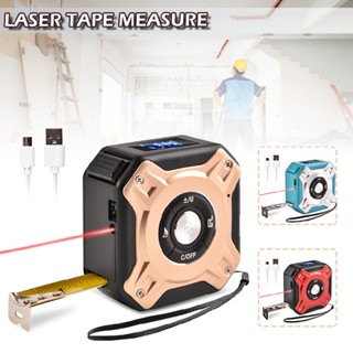 New Handheld Laser Tape Measure Distance Meter 40M Range Finder USB Charging