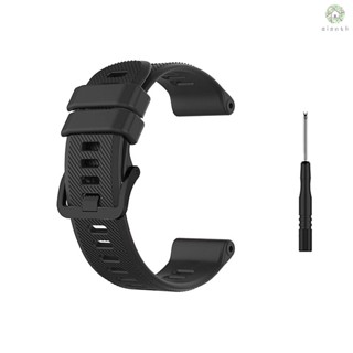 [DZ] สายนาฬิกาข้อมือซิลิโคน 22 มม. พร้อมไขควง สีดํา แบบเปลี่ยน สําหรับ GARMIN Forerunner 745