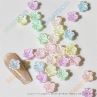 Luminous Five Petals Glitter Resin 【searson】 【searson】