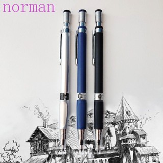 Norman ดินสอกด โลหะ 2.0 มม. 3 สี สําหรับวาดภาพ ระบายสี อัตโนมัติ นักเรียน