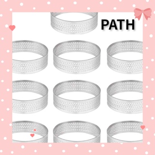 Path แม่พิมพ์มูส สเตนเลส 304 ทรงกลม 5 ซม. สีเงิน สําหรับทําเค้ก 10 ชิ้น