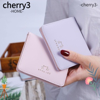 Cherry3 กระเป๋าสตางค์ ใบสั้น น่ารัก สองพับ สําหรับผู้หญิง