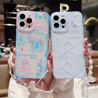 เคสซิลิโคน TPU ใส แบบนิ่ม ลายผีเสื้อ กันกระแทก สําหรับ Infinix Smart 7 6 5 Note 12 11 Pro