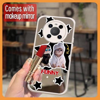 Little Fresh interest Phone Case For Huawei Mate40/Mate40E tulip literature flower texture youth Mirror surface trend