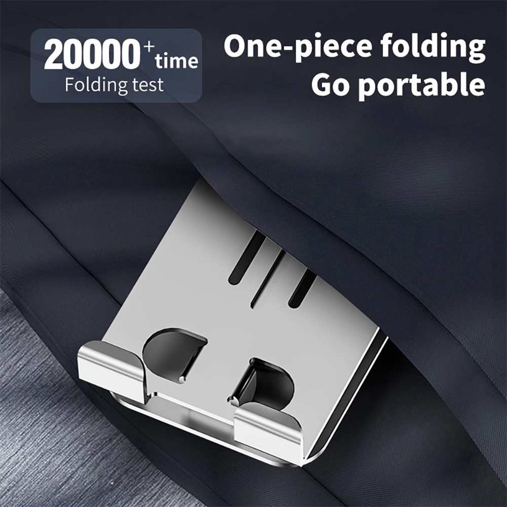 GOOJODOQ ขาตั้งแท็บเล็ต โลหะ แบบพกพา บางพิเศษ อุปกรณ์เสริม สําหรับ iPad Xiaomi Samsung thumbnail 8