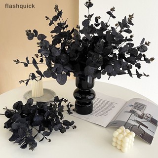 Flashquick ดอกไม้ประดิษฐ์ ยูคาลิปตัส สีดํา ขนาด 34 ซม. สําหรับตกแต่งห้อง