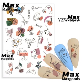 Maxg สติกเกอร์ ลายกราฟฟิติ แฟชั่น สําหรับตกแต่งเล็บ DIY 1 แผ่น