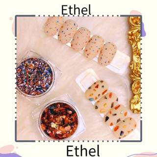 Ethel1 หินเปลือกหอย ของขวัญ สําหรับตกแต่งเล็บ DIY