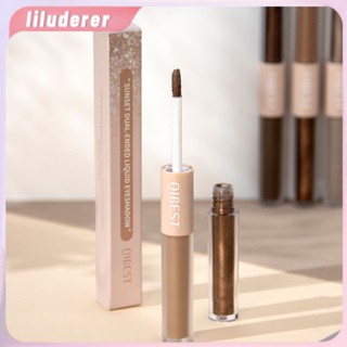 Qibest Double Head Liquid Eyeshadow Matte Fog Pearlescent Fine Shiny Film Overlay With Natural Brightening Highlight Eyeshadow Liquid HO