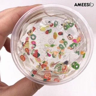 Ameesi โคลนสไลม์ผลไม้ แบบใส ของเล่นบรรเทาความเครียด