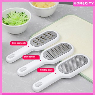 [พร้อม] 3-in-1 Multi-Function Stainless Steel Vegetable Cutter And Grater Set Cheese Lemon Fruit Peeler Shredder Kitchen Tool Multi-function Grater