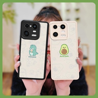 texture couple Phone Case For Xiaomi 13 Pro Cartoon luxurious heat dissipation protective Silica gel cute funny leather