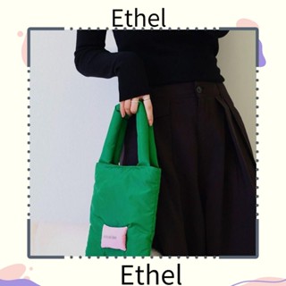 Ethel1 กระเป๋าสะพายไหล่ ผ้าฝ้าย ขนาดใหญ่ จุของได้เยอะ ใช้ซ้ําได้ สําหรับผู้หญิง