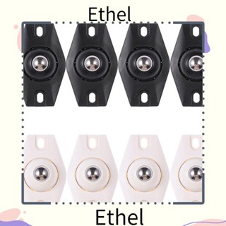 Ethel1 ล้อลูกกลิ้ง สเตนเลส 360o มีกาวในตัว ขนาดเล็ก สําหรับกล่องเก็บของ 4 ชิ้น