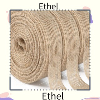 Ethel1 ม้วนริบบิ้นผ้ากระสอบ 3 ม้วน สําหรับงานหัตถกรรม