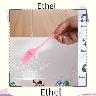 Ethel1 แปรงซิลิโคน ทนความร้อน ทําความสะอาดง่าย สีฟ้า และสีชมพู สําหรับทําอาหาร 6 ชิ้น