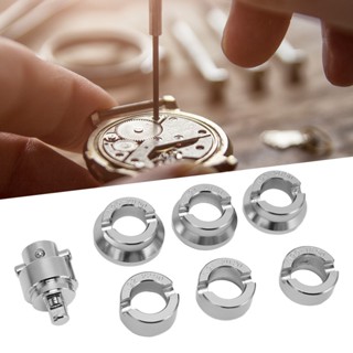 Decorated 5538 Watch Case Opener Dies Kit Stainless Steel 6 Back Cover Remover Tool ขนาดต่างๆ พร้อมกล่องเก็บของ