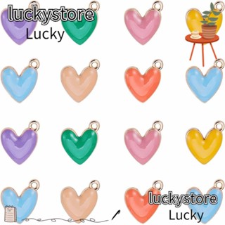 คําสําคัญ LUCKY: เสน่ห์, โลหะผสมสีชมพู, สีขาว, สีแดง, เสน่ห์หัวใจสีดํา, เสน่ห์คาวาอี้ เครื่องประดับ จี้โลหะ รูปหัวใจ