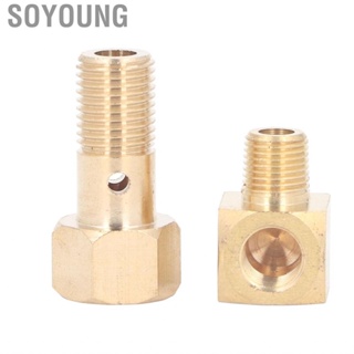 Soyoung Fuel Pressure Gauge Bolt  90 Degree Elbow Fitting Adapter for Civic CRX