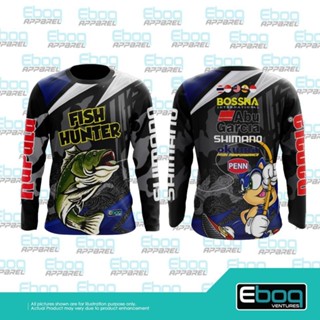 เสื้อยืดไมโครไฟเบอร์ ขนาดใหญ่ พิมพ์ลาย eboq sublimation sonic baju abu garcia shimano daiwa 2022