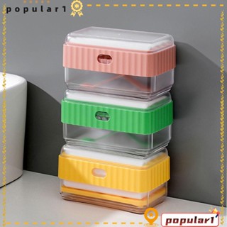 Popular จานวางสบู่ พลาสติก กันลื่น อุปกรณ์ห้องน้ํา พร้อมฟองน้ํา ระบายน้ําด้วยตนเอง ที่วางสบู่ ครัว