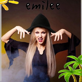 EMILEE หมวกแม่มด แบบพับได้ คุณภาพสูง เหมาะกับวันฮาโลวีน สําหรับผู้หญิง