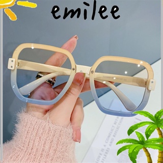 EMILEE แว่นตากันแดด ทรงสี่เหลี่ยม ขนาดใหญ่ สไตล์วินเทจ คลาสสิก สําหรับผู้หญิง