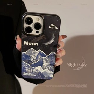 เคสโทรศัพท์มือถือ กันลื่น ลายภูเขาฟูจิ ดวงจันทร์ เรียบง่าย สําหรับ iPhone 13 12 PROMAX XS 13 PROPHONE 14 78 PLUS 14 PROMAX 14