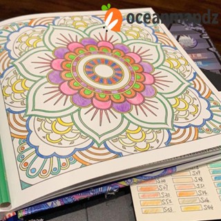 Oceanmapdz สมุดระบายสี ลายกราฟฟิตี้ Zen Mandalas สําหรับเด็ก