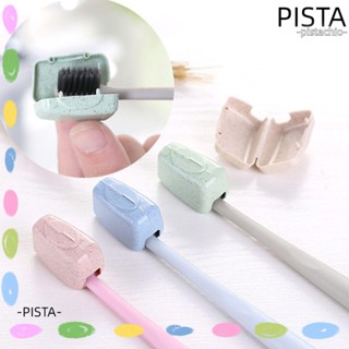 Pista 4/8 ชิ้น สุ่มสี ที่ครอบแปรงสีฟัน แบบพกพา ในครัวเรือน เดินทาง ห้องน้ํา กันฝุ่น ที่ใส่แปรง ฝาครอบ